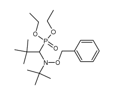 N-tert-butyl-N-(1-diethoxyphosphoryl-2,2-dimethylpropyl)-O-(benzyl)hydroxylamine Structure