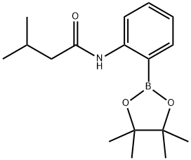 2-(3-甲基丁酰胺基)苯硼酸频哪醇酯结构式