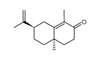 [4aR,(-)]-4,4a,5,6,7,8-Hexahydro-1,4aα-dimethyl-7β-(1-methylethenyl)naphthalene-2(3H)-one Structure