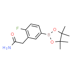 3-(2-氨基-2-氧代乙基)-4-氟苯硼酸频哪醇酯结构式