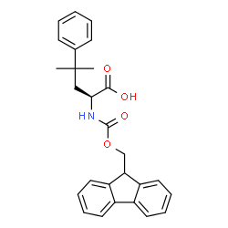 (S)-2-((((9H-芴-9-基)甲氧基)羰基)氨基)-4-甲基-4-苯基戊酸结构式