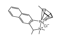 (η(6)-toluene)RuCl(C10H6CH(Me)NMe2)结构式