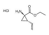 Cyclopropanecarboxylic acid, 1-amino-2-ethenyl-, ethyl ester, hydrochloride (1:1),(1R,2S)-rel- Structure