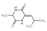 2,5-Piperazinedione,3-methyl-6-(2-methylpropylidene)-,(6Z)-(9CI)结构式