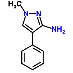 1-Methyl-4-phenyl-1H-pyrazol-3-amine结构式