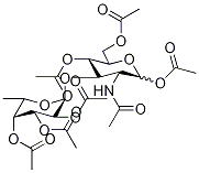 2-Acetamido-2-deoxy-3-O-(α-L-fucopyranosyl)-D-glucopyranose Pentaacetate结构式