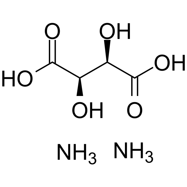 L-(+)-tartaric acid diammonium salt Structure