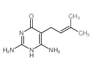 4(3H)-Pyrimidinone,2,6-diamino-5-(3-methyl-2-buten-1-yl)- structure