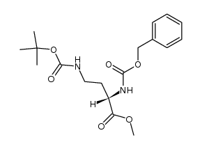 (S)-methyl 2-(((benzyloxy)carbonyl)amino)-4-((tert-butoxycarbonyl)amino)butanoate Structure