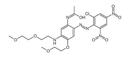 N-[2-[(2-chloro-4,6-dinitrophenyl)azo]-4-(2-methoxyethoxy)-5-[[2-(2-methoxyethoxy)ethyl]amino]phenyl]acetamide structure