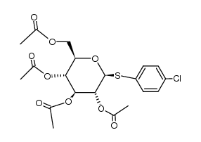 4-chlorophenyl 2,3,4,6-tetra-O-acetyl-1-deoxy-1-thio-β-D-glucopyranoside结构式