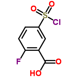 5-(Chlorosulfonyl)-2-fluorobenzoic acid Structure