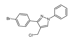 3-(4-bromophenyl)-4-(chloromethyl)-1-phenylpyrazole Structure