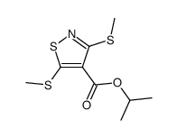 3,5-Bis(methylthio)-4-isothiazolecarboxylic acid isopropyl ester结构式