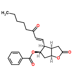 5-苯甲酰氧基-3,3a,4,5,6,6a-六氢-4-(3-氧代-1-辛烯基)-2H-环戊并[b]呋喃-2-酮结构式