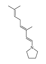 1-((1E)-3,7-dimethylocta-1,3,6-trien-1-yl)pyrrolidine结构式
