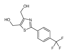 (2-(4-(三氟甲基)苯基)噻唑-4,5-二基)二甲醇结构式