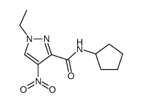 N-Cyclopentyl-1-ethyl-4-nitro-1H-pyrazole-3-carboxamide Structure