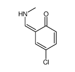 (6E)-4-chloro-6-(methylaminomethylidene)cyclohexa-2,4-dien-1-one结构式