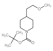 4-(2-甲氧基乙基)-1-哌啶羧酸 1,1-二甲基乙酯结构式