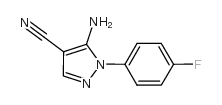 5-氨基-4-氰基-1-(4-氟苯基)吡唑结构式