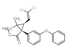 (3-phenoxyphenyl)methyl (1S,3R)-3-(2,2-dichloroethenyl)-2,2-dimethyl-c yclopropane-1-carboxylate Structure
