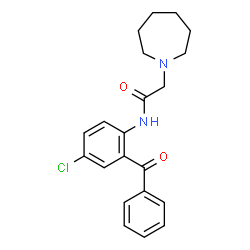 2-(azepan-1-yl)-N-[4-chloro-2-(phenylcarbonyl)phenyl]acetamide结构式