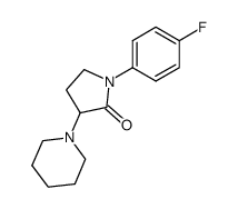 1-(p-Fluorophenyl)-3-piperidinopyrrolidin-2-one结构式