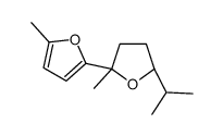 2-methyl-5-[(2R,5R)-2-methyl-5-propan-2-yloxolan-2-yl]furan结构式