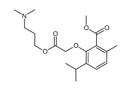 (6-Isopropyl-2-methoxycarbonyl-3-methylphenoxy)acetic acid 3-(dimethylamino)propyl ester结构式