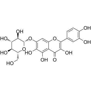 栎草亭-7-O-葡萄糖苷结构式