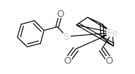 Iron,(benzenecarbothioato-kS)dicarbonyl(h5-2,4-cyclopentadien-1-yl)- Structure