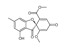 (+)-4-Hydroxy-6'-methoxy-6-methyl-3,4'-dioxospiro[benzofuran-2(3H),1'-[2,5]cyclohexadiene]-2'-carboxylic acid methyl ester structure