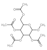2,3,4,6-四-o-乙酰基-alpha-d-吡喃葡萄糖苷甲酯结构式