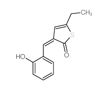 (3Z)-5-ethyl-3-[(2-hydroxyphenyl)methylidene]thiophen-2-one结构式