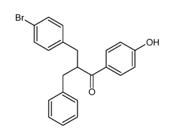 2-benzyl-3-(4-bromophenyl)-1-(4-hydroxyphenyl)propan-1-one Structure