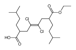 (Z)-4,5-Dichloro-2,7-bis-(3-methyl-butyl)-oct-4-enedioic acid monoethyl ester结构式