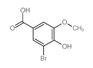 3-溴-4-羟基-5-甲氧基苯甲酸结构式