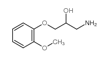 1-氨基-3-(2-甲氧基-苯氧基)-2-丙醇结构式