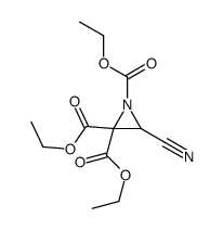 triethyl 3-cyanoaziridine-1,2,2-tricarboxylate Structure
