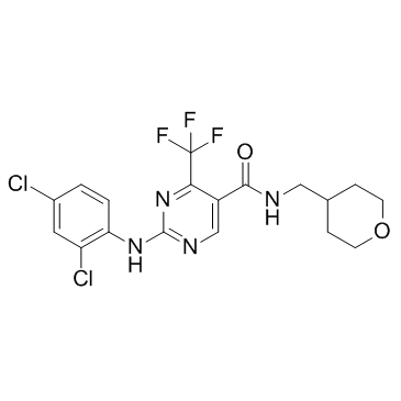 2-(2,4-二氯苯基氨基)-4-三氟甲基嘧啶-5-羧酸[(四氢吡喃-4-基)甲基]酰胺图片