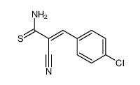 (E)-3-(4-chlorophenyl)-2-cyano-prop-2-enethioamide结构式