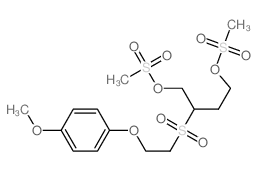 1,4-Butanediol,2-[[2-(4-methoxyphenoxy)ethyl]sulfonyl]-, 1,4-dimethanesulfonate结构式