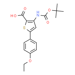 3-TERT-BUTOXYCARBONYLAMINO-5-(4-ETHOXYPHENYL)THIOPHENE-2-CARBOXYLICACID结构式