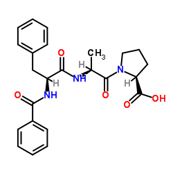 N-Benzoyl-L-phenylalanyl-L-alanyl-L-proline结构式