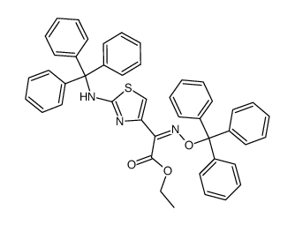 (Z)-2-[2-(Tritylamino)thiazol-4-yl]-2-(trityloxyimino)acetic Acid Ethyl Ester结构式