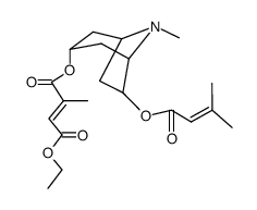 (E)-2-Methyl-2-butenedioic acid 4-ethyl 1-[(1R,1α,5S)-8-methyl-6α-[(3-methyl-1-oxo-2-butenyl)oxy]-8-azabicyclo[3.2.1]octan-3β-yl] ester结构式