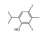 6-isopropyl-2,4-diiodo-3-methyl-phenol Structure