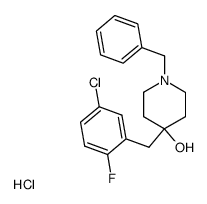1-benzyl-4-(5-chloro-2-fluorobenzyl)-4-piperidinol hydrochloride Structure