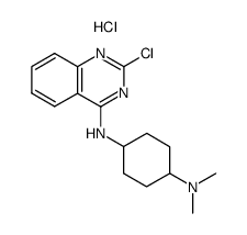N1-(2-chloroquinazolin-4-yl)-N4,N4-dimethylcyclohexane-1,4-diamine hydrochloride结构式